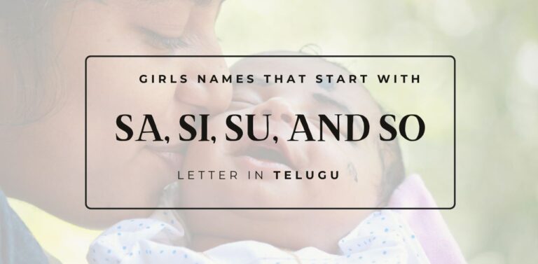 Best 2026 ᐅ Telugu Girl names with Sa, Si, Su, and So