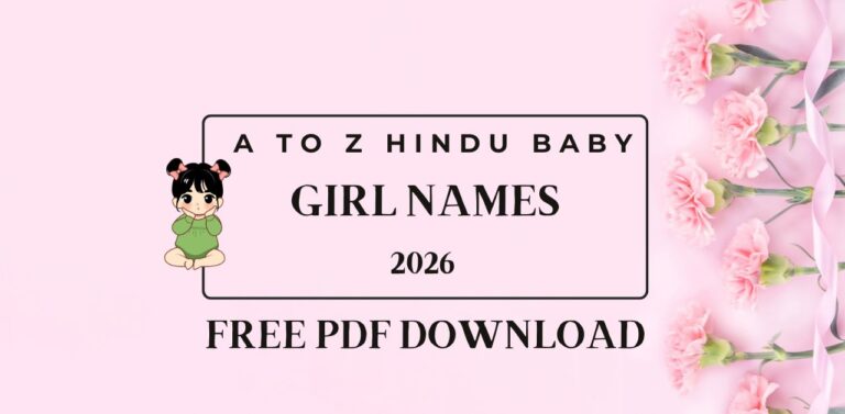 Latest 2026 ᐅ A to Z baby Girl Names Hindu [Free PDF]